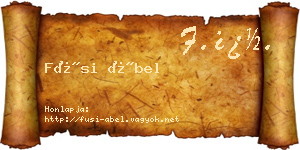Füsi Ábel névjegykártya
