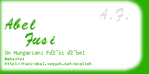 abel fusi business card